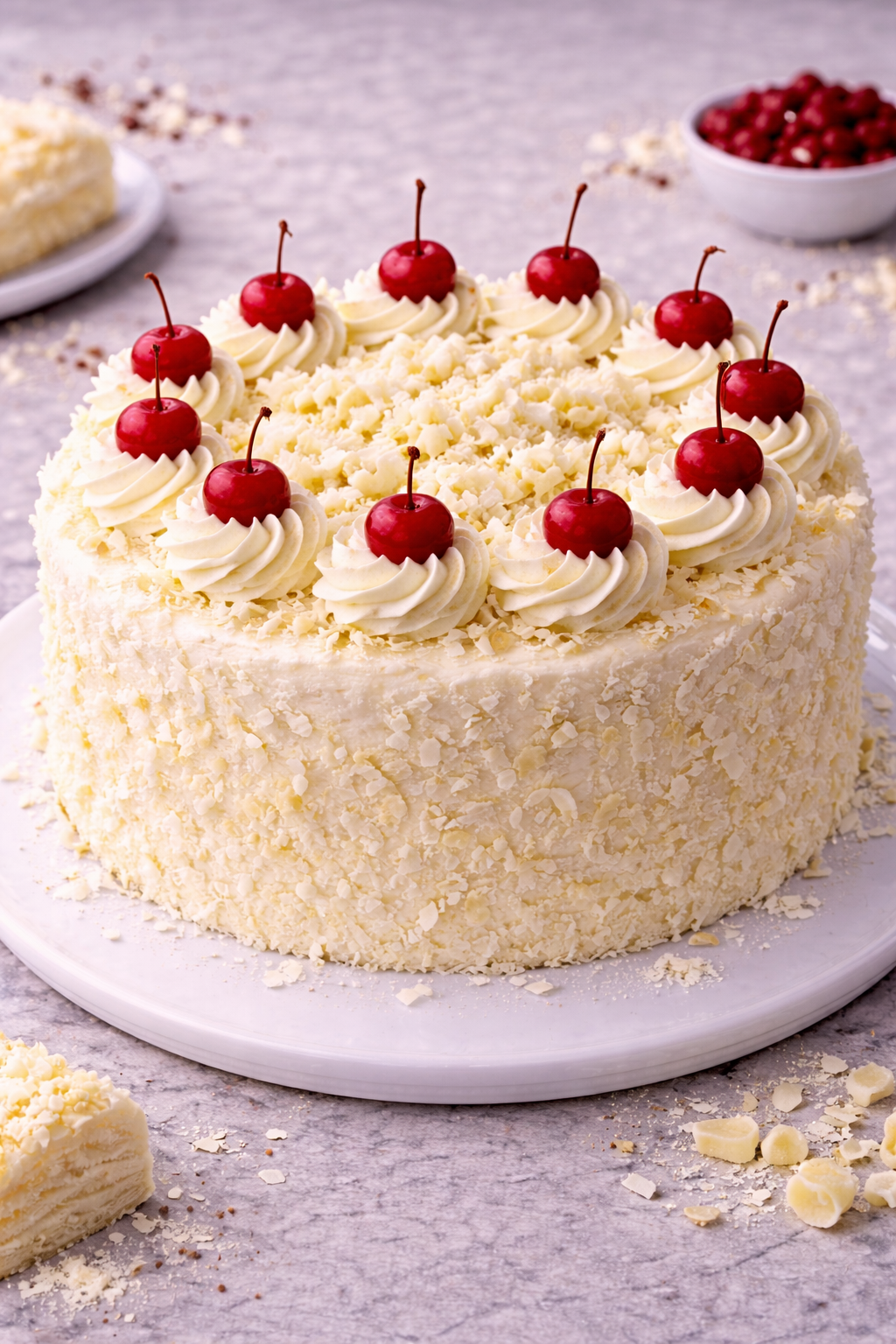 White Forest Cake